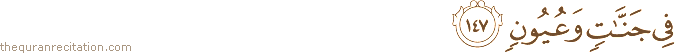 فِي جَنَّاتٍ وَعُيُونٍ