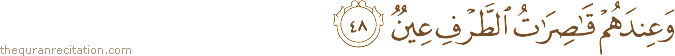وَعِنْدَهُمْ قَاصِرَاتُ الطَّرْفِ عِينٌ