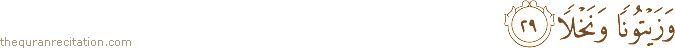 وَزَيْتُونًا وَنَخْلًا