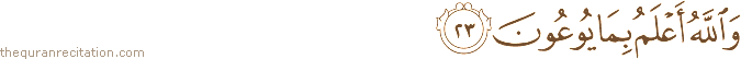 وَاللَّهُ أَعْلَمُ بِمَا يُوعُونَ